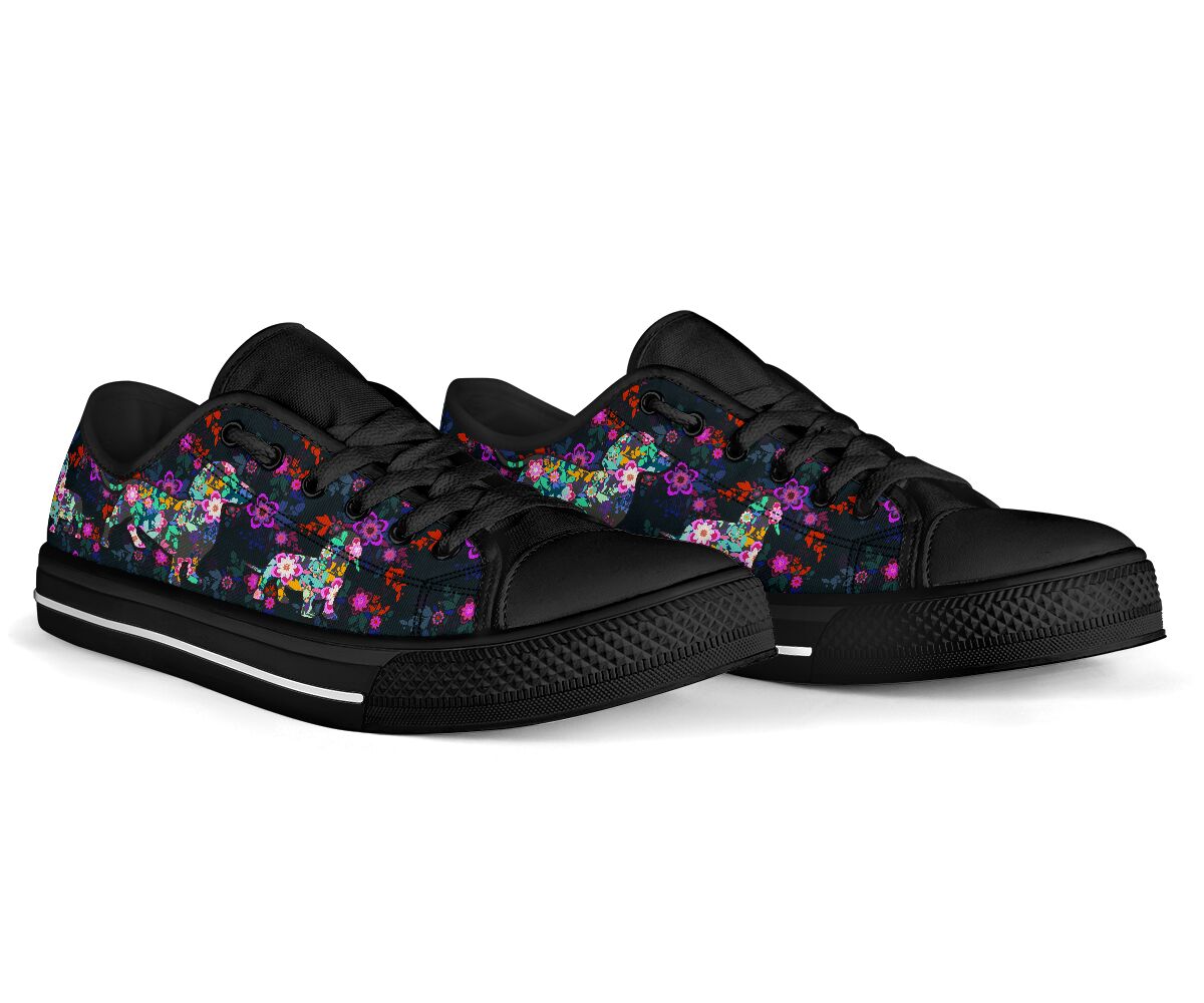 Dachshund Flower Color - Low Top - Nnd Shoe - Love Love Top Shoes