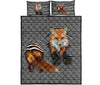 Fox Quilt Bed Set- Gift For Fox Lovers 10 - Love Quilt Bedding Set