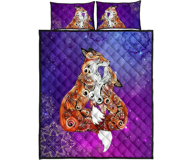 Fox Quilt Bed Set 15 - Love Quilt Bedding Set