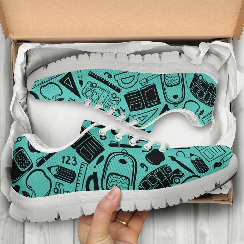 Teacher Drawing Sneakers, Running Shoes, Shoes For Women, Shoes For Men, Custom Shoes, L- Love Sneakers
