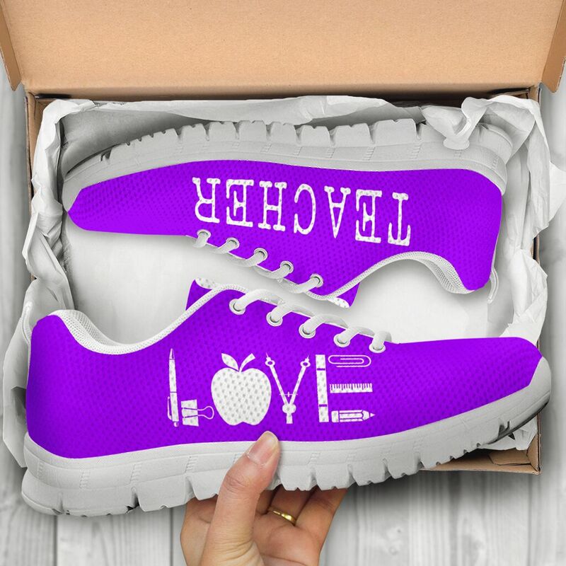 Teacher Love Purple Kd Sneakers, Runni- Love Sneakers