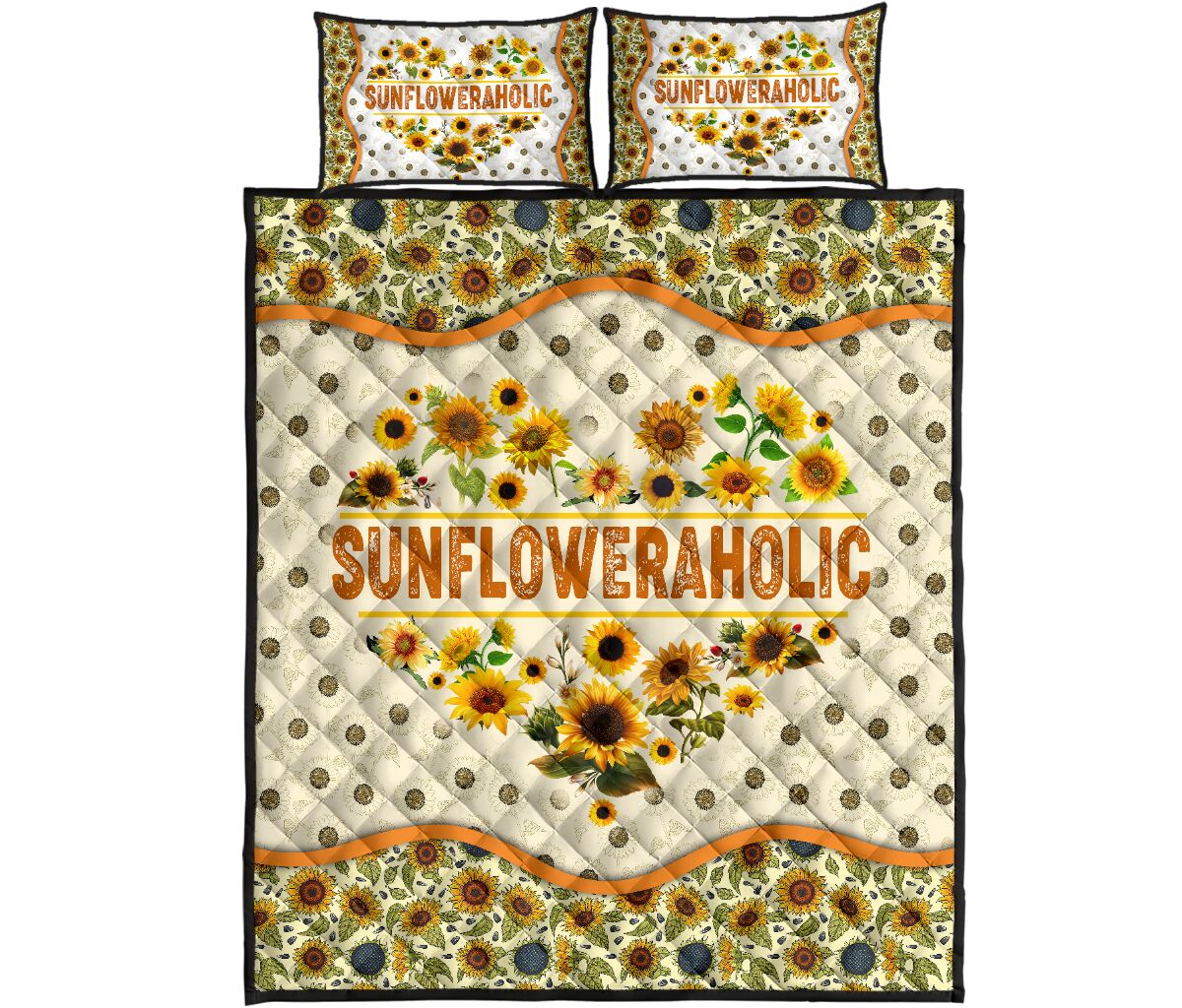 Hippie - Sunflower - Quilt Bed Set 57 - Love Quilt Bedding Set