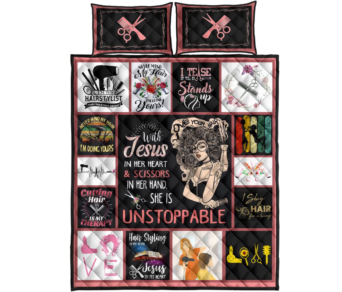 Hair Styling In My Veins - Bed Set - Love Quilt Bedding Set