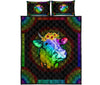 Quilt Bed Set - Cow - Rainbow 78 - Love Quilt Bedding Set