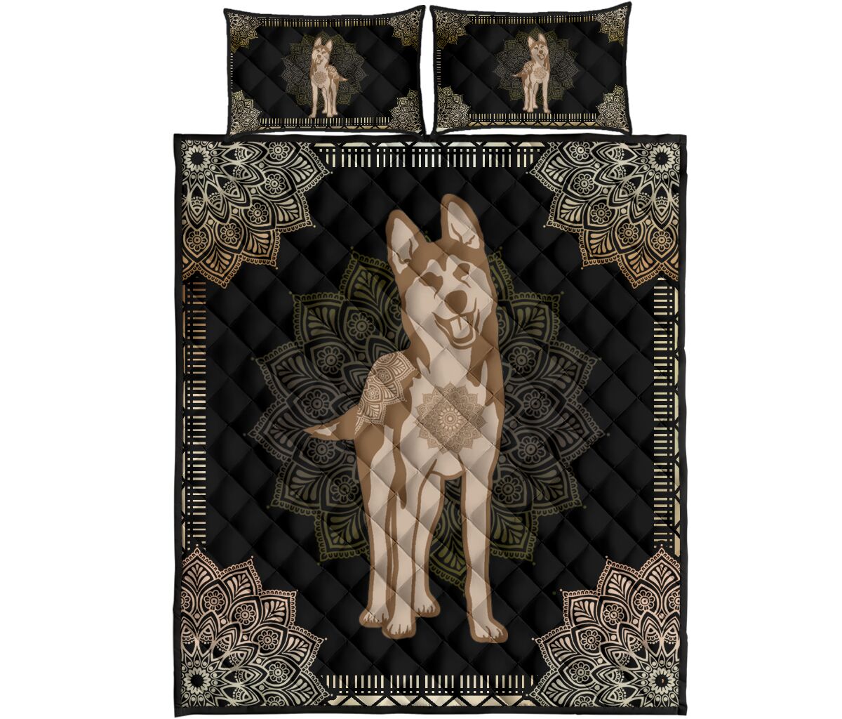 Husky Quilt Bed Set 99 - Love Quilt Bedding Set