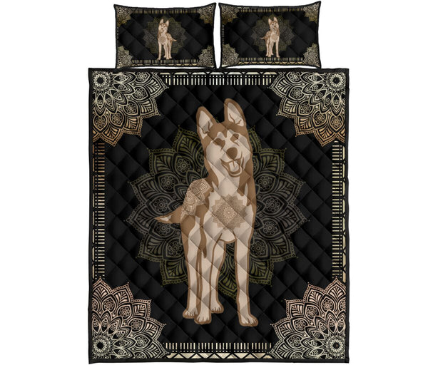 Husky Quilt Bed Set 99 - Love Quilt Bedding Set
