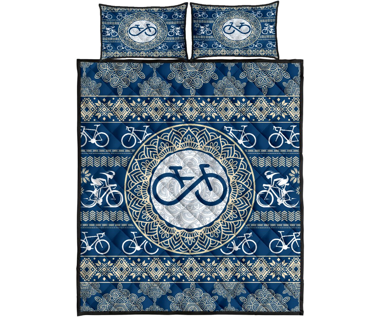 Cycling Mandala Pattern - Bed Set - Love Quilt Bedding Set