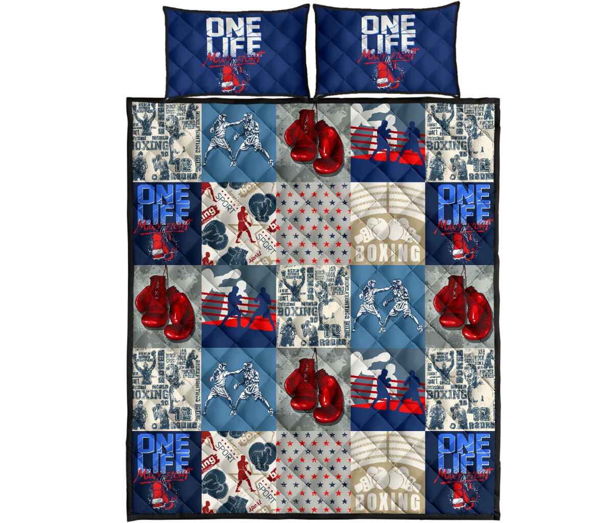 Boxing - One Life Many Fight - Bed Set - Love Quilt Bedding Set