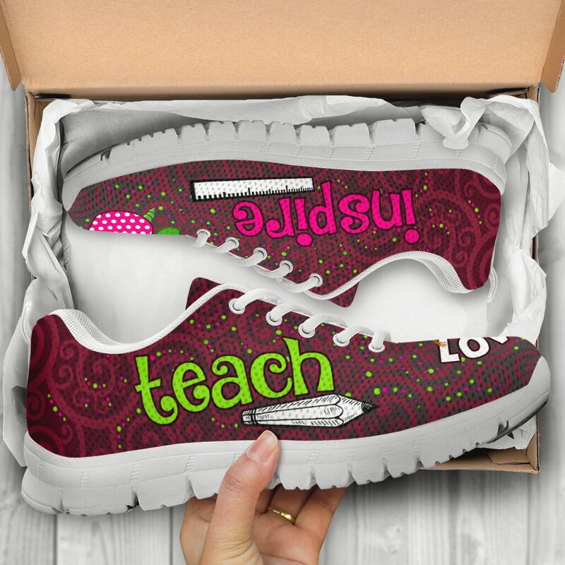 Teach Love Inspire- Burgundy And Dark Grey Kd Sneakers, Running Shoes, Shoes For Women, Shoe- Love Sneakers