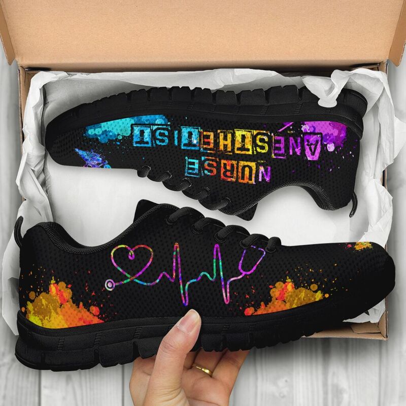 Nurse Anesthetist - Art Heartbeat Sneakers, Running Shoes, Shoes For Women, Shoes For Men, C- Love Sneakers