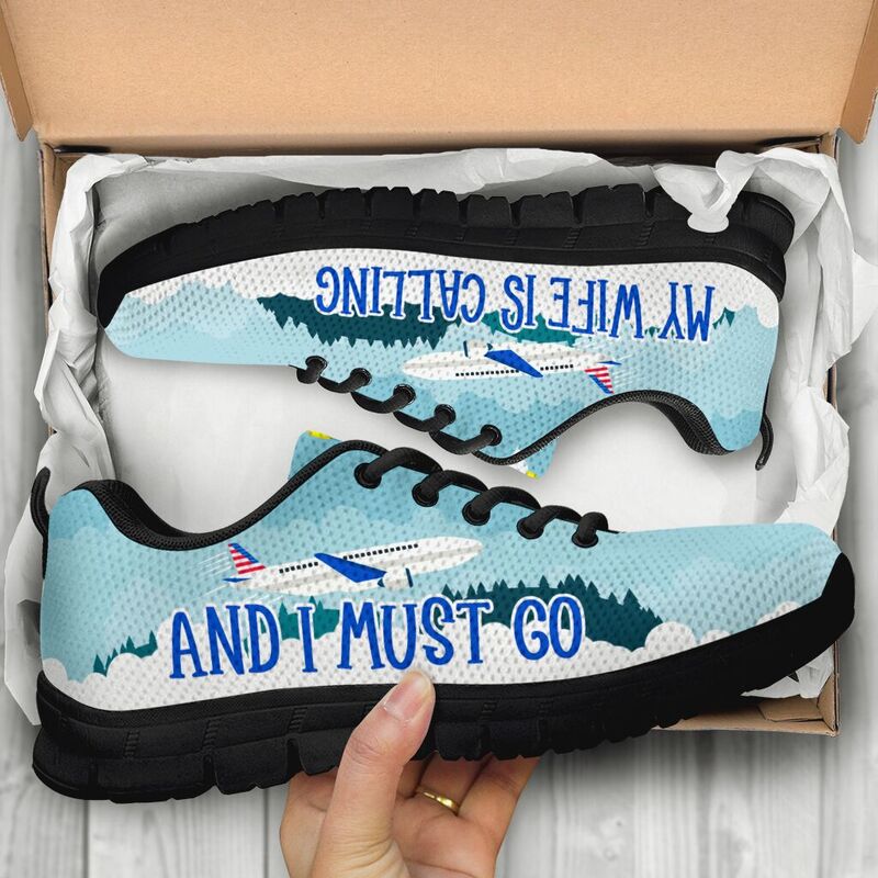 My Wife Is Calling And I Must Go Sneakers, Running Shoes, Shoes For Women, Shoes For Men, Cu- Love Sneakers