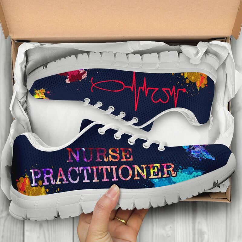 Nurse Hb Watercolors Practitioner Sneakers, Running Shoes, Shoes For Women, Shoes For Men, C- Love Sneakers