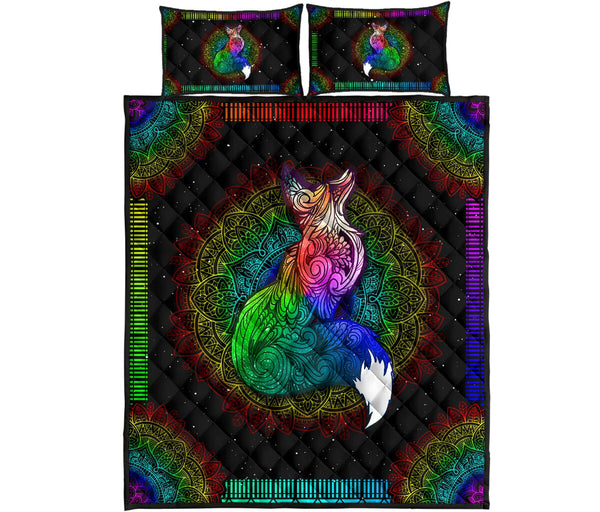 Quilt Bed Set - Fox - Rainbow 96 - Love Quilt Bedding Set