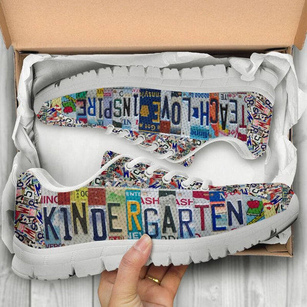 Kindergarten License Plates Sneakers, Runni- Love Sneakers