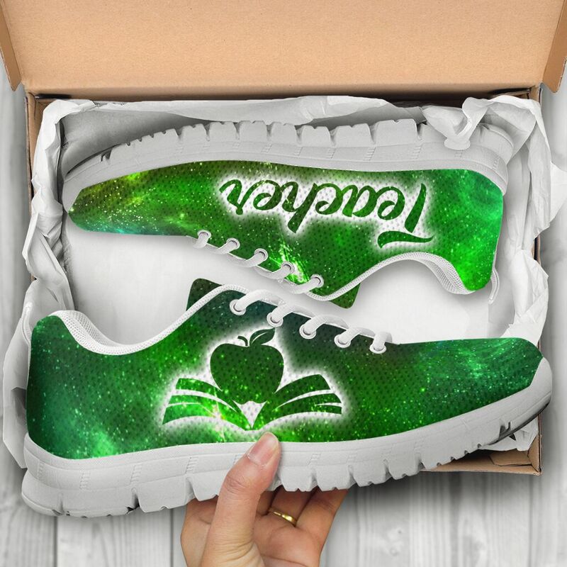 Teacher Galaxy2- Green Kd Sneakers, Running Shoes, Shoes For Women, Shoes For Men, Custom Sh- Love Sneakers
