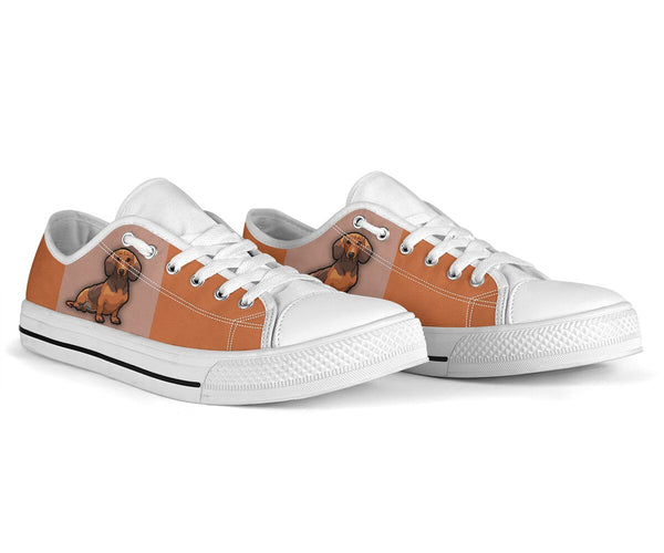 Dachshund Couple Low Top Shoe - Love Love Top Shoes