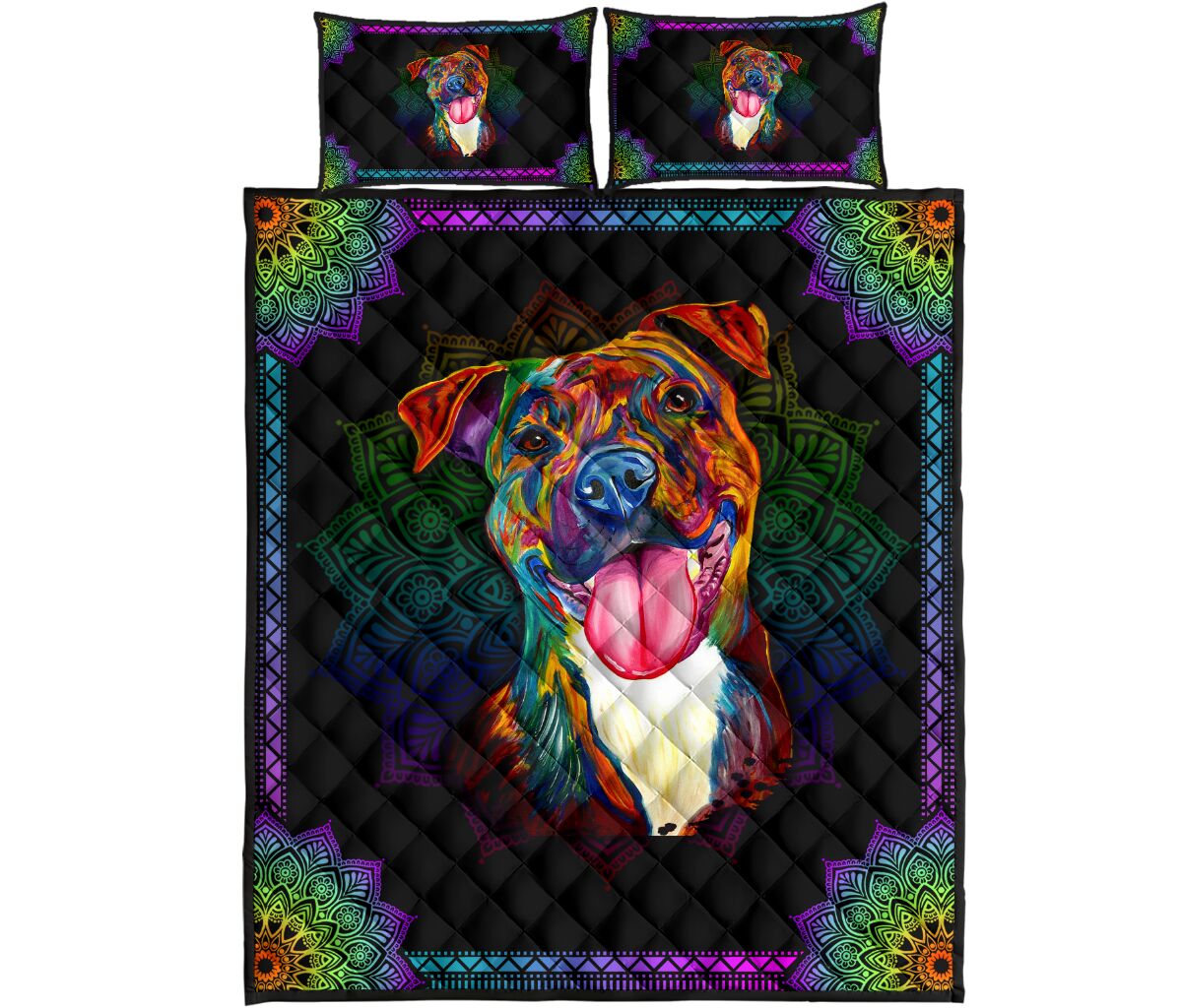Quilt Bed Set - Pitbull 62 - Love Quilt Bedding Set