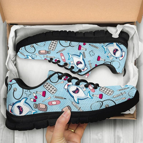 Nurse Shark Sneakers, Running Shoes, Shoes For Women, Shoes For Men, Custom Shoes, L- Love Sneakers