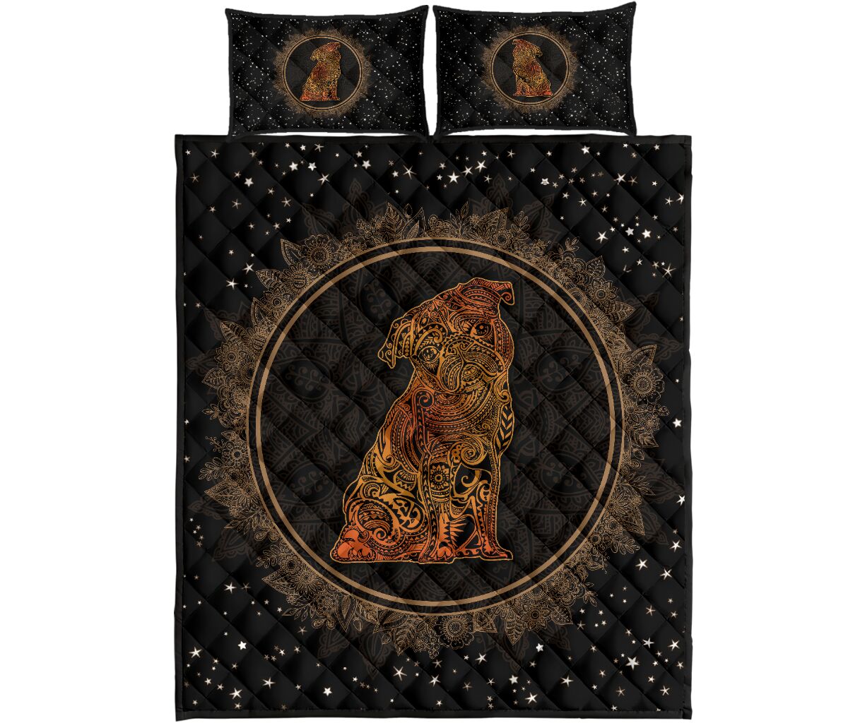 Quilt Bed Set - Pug 52 - Love Quilt Bedding Set