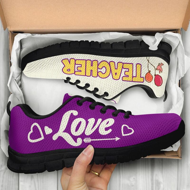 Teacher Love Shoes Sneakers, Runni- Love Sneakers