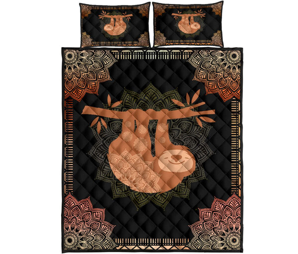 Sloth Quilt Bed Set 94 - Love Quilt Bedding Set