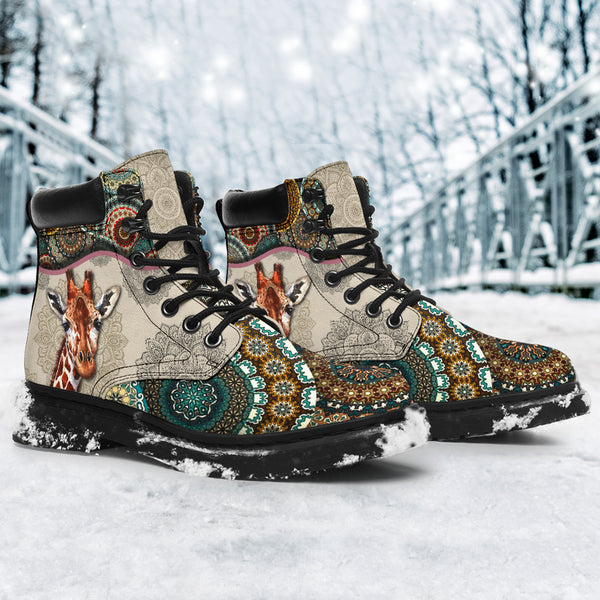 Giraffe - Vintage Mandala Asboot Sky - Love All Season Boots