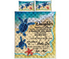 Turtle To My Daughter Quilt Bed Set - Love Quilt Bedding Set