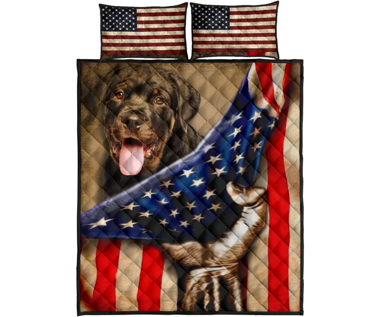 Rottweiler Quilt Bed Set 51 - Love Quilt Bedding Set