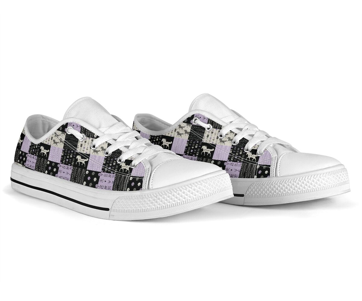 Horse Boho Fabric Low Top  Shoes