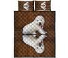 Samoyed Dog Quilt Bed Set - Love Quilt Bedding Set