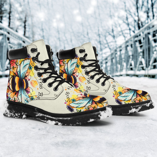 Bee Flower Watercolor - Love All Season Boots