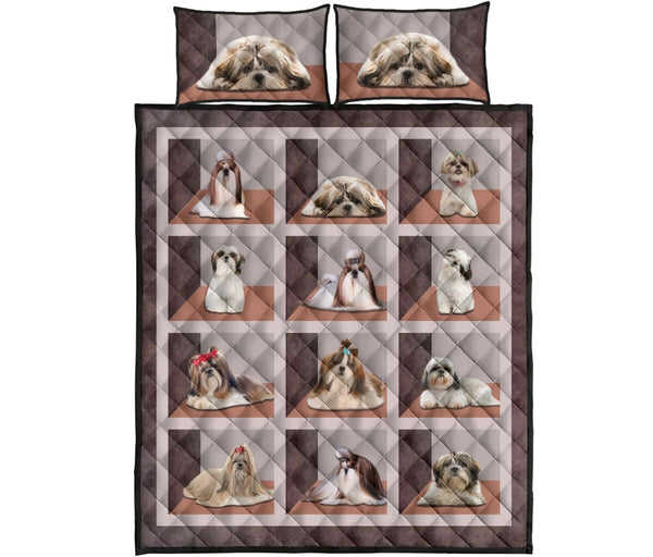 Shih Tzu Square Cute - Bed Set - Love Quilt Bedding Set