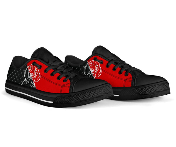 Dachshund Heart Beat - Low Top Shoe - Love Love Top Shoes