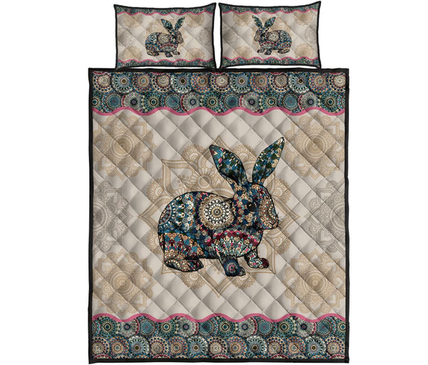 Rabbit Mandala - Bed Set- Love Quilt Bedding Set