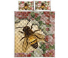 Bee Flower Tear Quilt Bed Set - Love Quilt Bedding Set