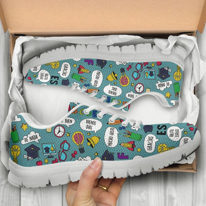 Spanish Teacher Snekaer Sneakers, Runni- Love Sneakers