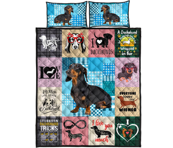 Dachshund Caro - Bed Set - Love Quilt Bedding Set