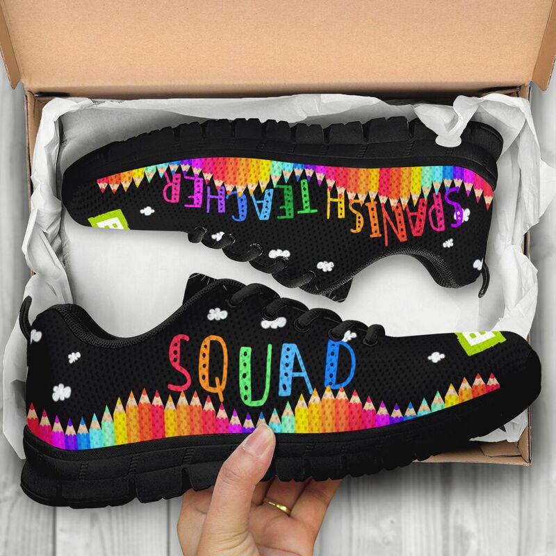 Spanish Teacher Squad Abc Kd Sneakers, Runni- Love Sneakers
