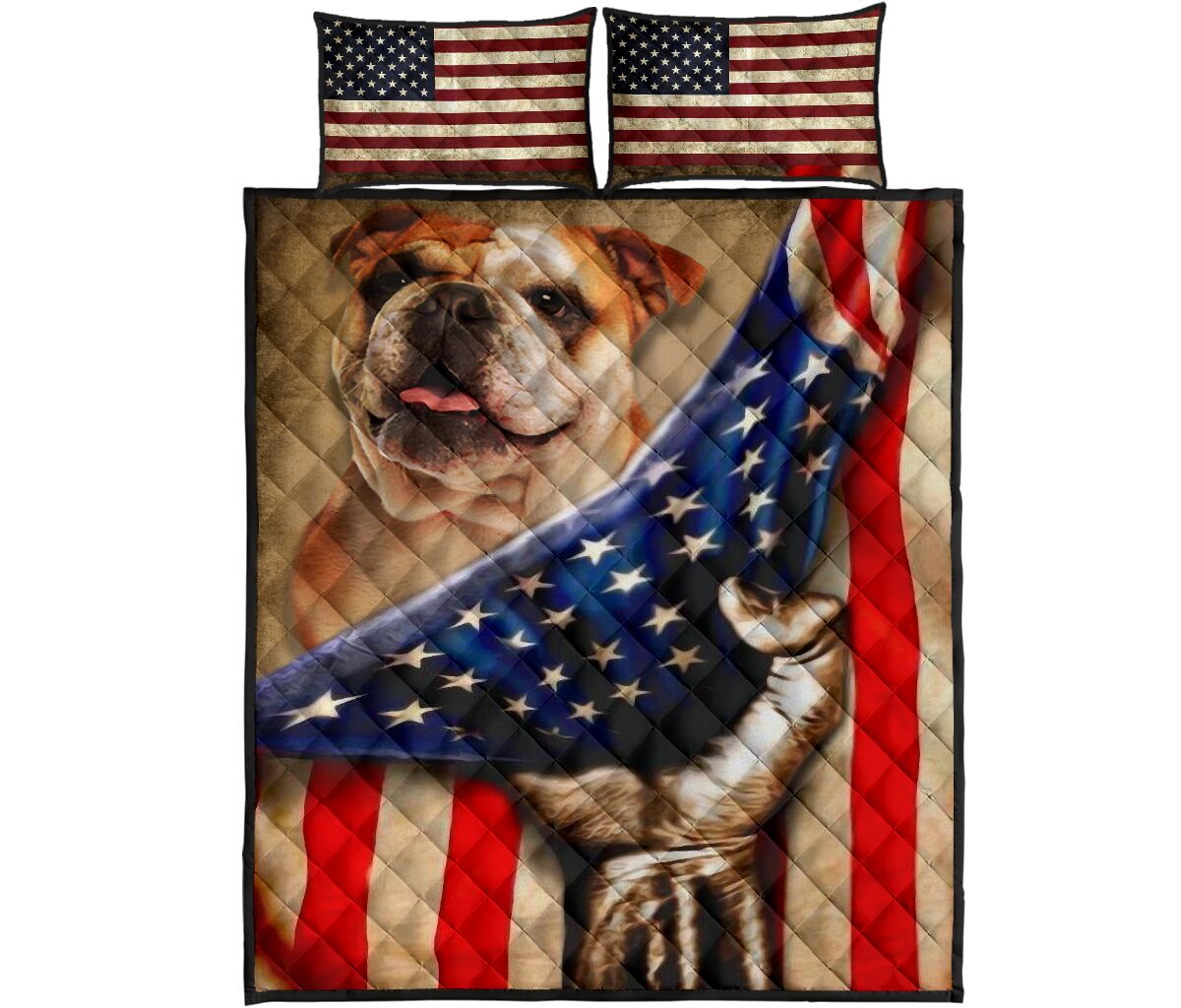 Bulldog Quilt Bed Set 57 - Love Quilt Bedding Set