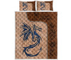 Dragons Leather Style Quilt Bed Set - Love Quilt Bedding Set