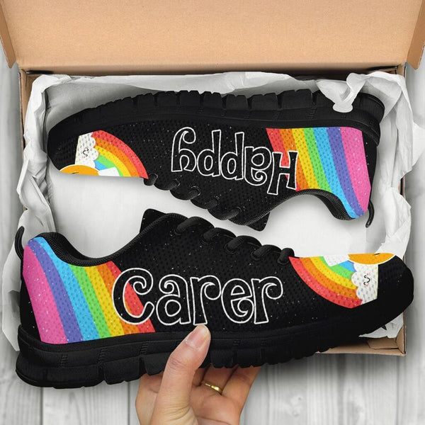 Carer- Happy Black Kd Sneakers, Running Sh- Love Sneakers