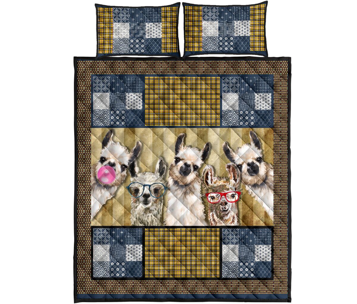 Llama Quilt Bed Set 29 - Love Quilt Bedding Set
