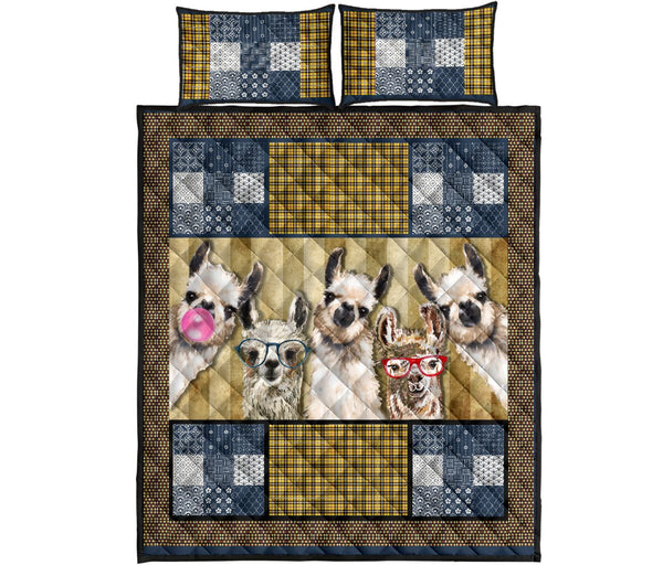 Llama Quilt Bed Set 29 - Love Quilt Bedding Set