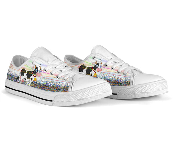 Cow Glitter - Low Top Shoe - Love Love Top Shoes