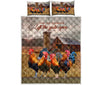 Farmer Chicken Field Quilt Bed Set - Love Quilt Bedding Set