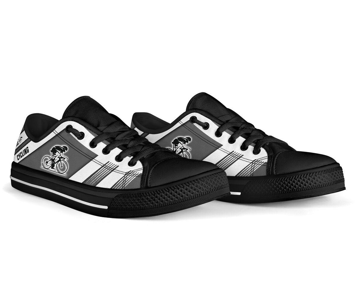 Cycling White Line - Low Top Shoe - Love Love Top Shoes