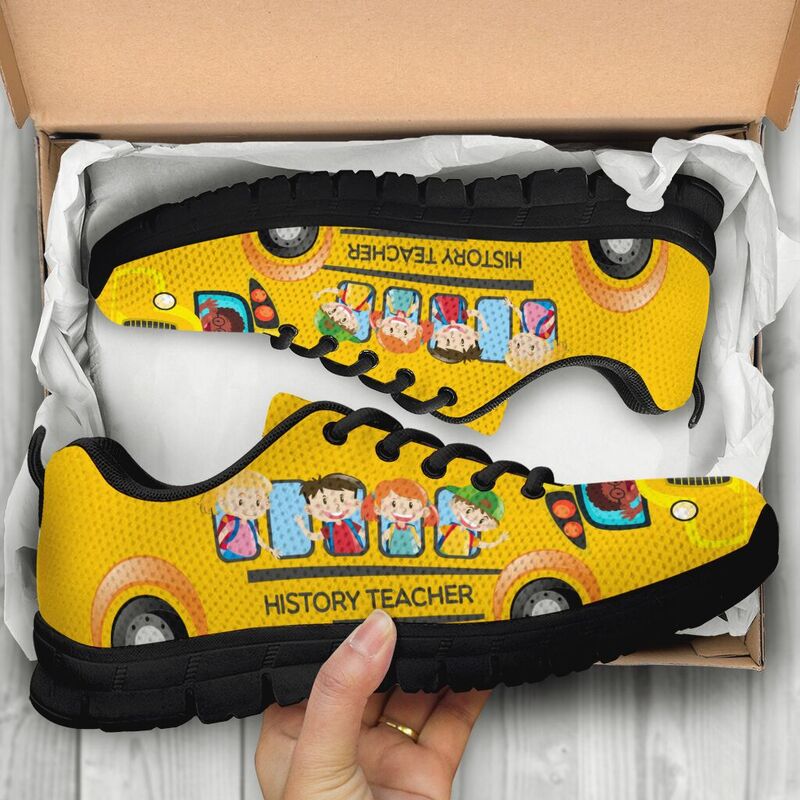 History Teacher Bus Shoes Sneakers, Runni- Love Sneakers
