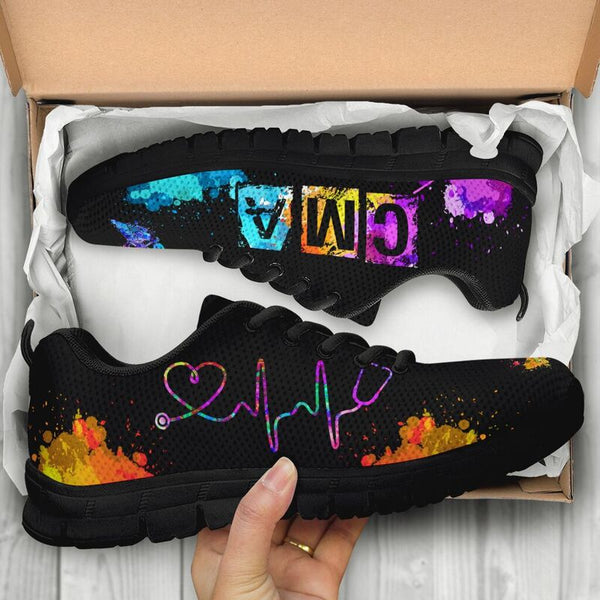 Cma Art Heart Beat Sneakers, Running Shoes- Love Sneakers