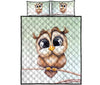 Owl Drawing Quilt Bed Set - Love Quilt Bedding Set