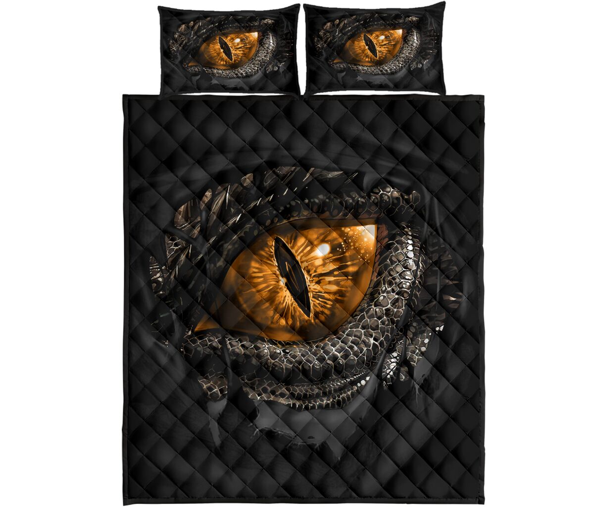 Dragon Eye Quilt Bed Set 4- Love Quilt Bedding Set
